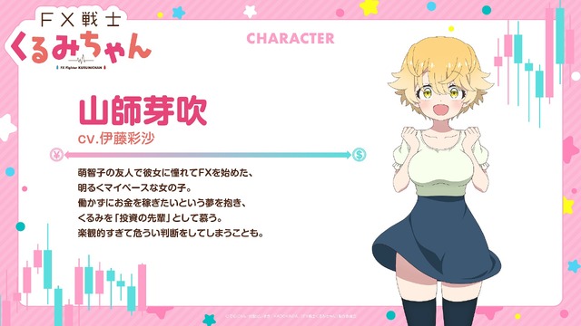 TVアニメ『FX戦士くるみちゃん』山師芽吹 キャラクター紹介