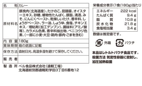 「機動警察パトレイバーEZY 上海亭中華風カレー」成文表記