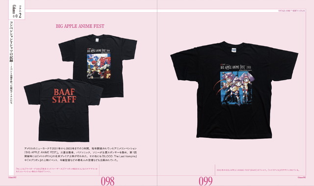 『ヴィンテージ アニメTシャツ カタログ』中面一覧アニメコンベンション「BAAF」Tシャツ
