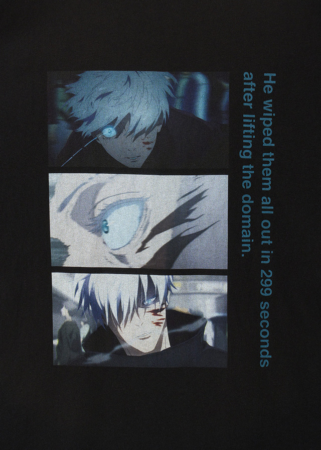 『呪術廻戦』×グラニフ　「0.2秒の領域展開｜ビッグシルエットTシャツ」　背面アップ
