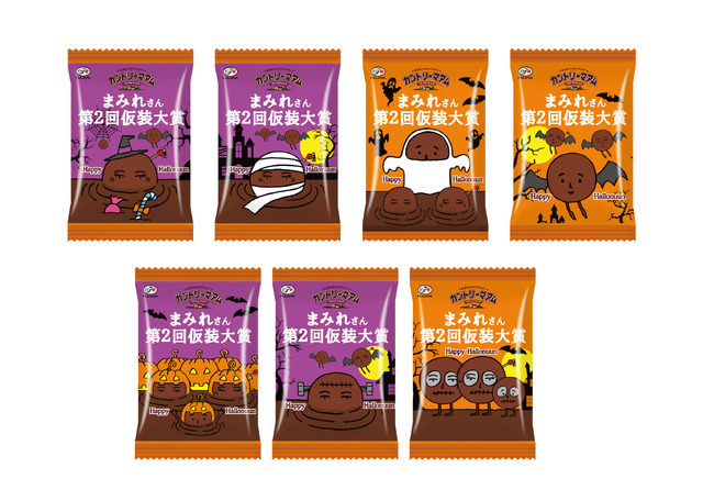 不二家のお菓子がハロウィンデザインに♪ カントリーマアム、ホームパイ、ミルキーのパッケージに仮装をしたペコちゃん＆サンリオキャラたちが！