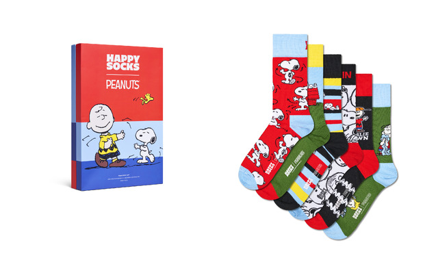 【Peanuts × Happy Socks】【GIFT BOX】クルー丈 ソックス（全2種類）価格：3足セット 7,040円（税込） / 6足セット 13,200円（税込）