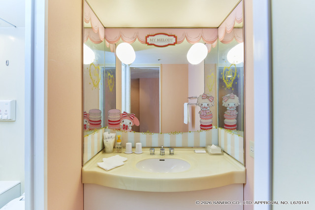 東京ドームホテルの「マイメロディルーム」