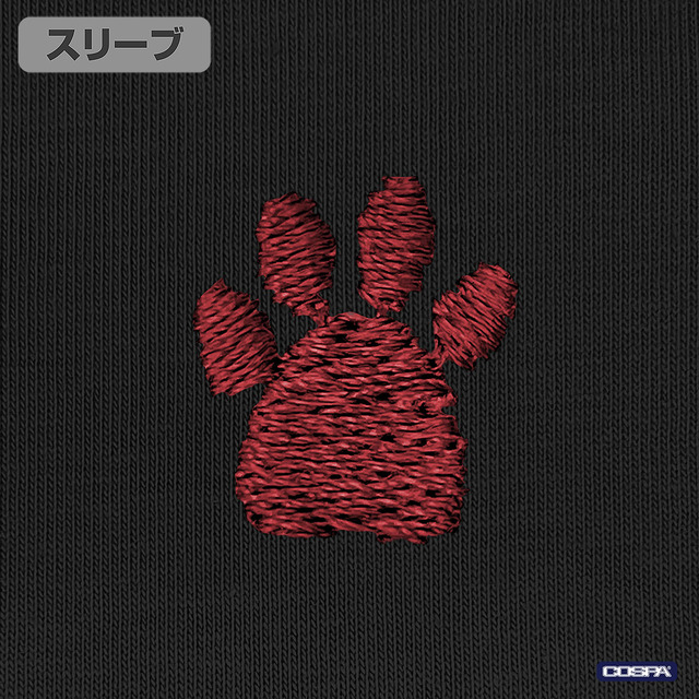 『銀魂』定春 ワンポイント刺繍Tシャツ（BLACK）部分アップ