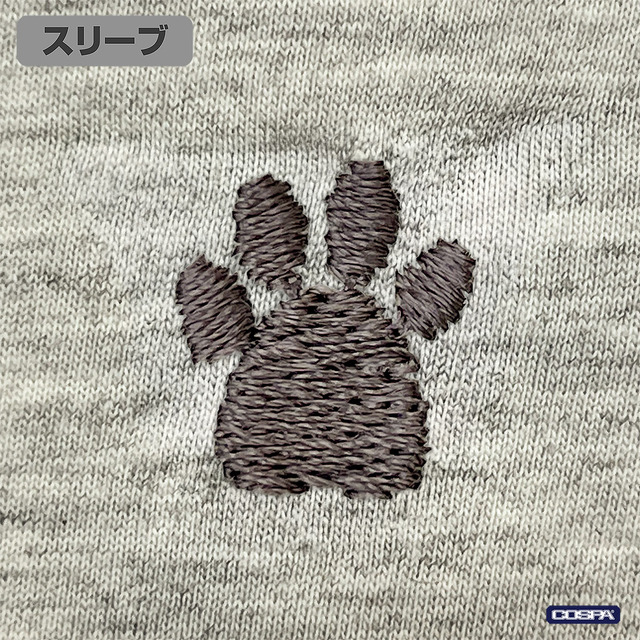 『銀魂』定春 ワンポイント刺繍Tシャツ（OATMEAL）部分アップ