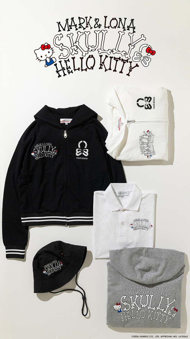 ハローキティ×MARK ＆ LONA　パーカー、ポロシャツ、バケットハットが登場