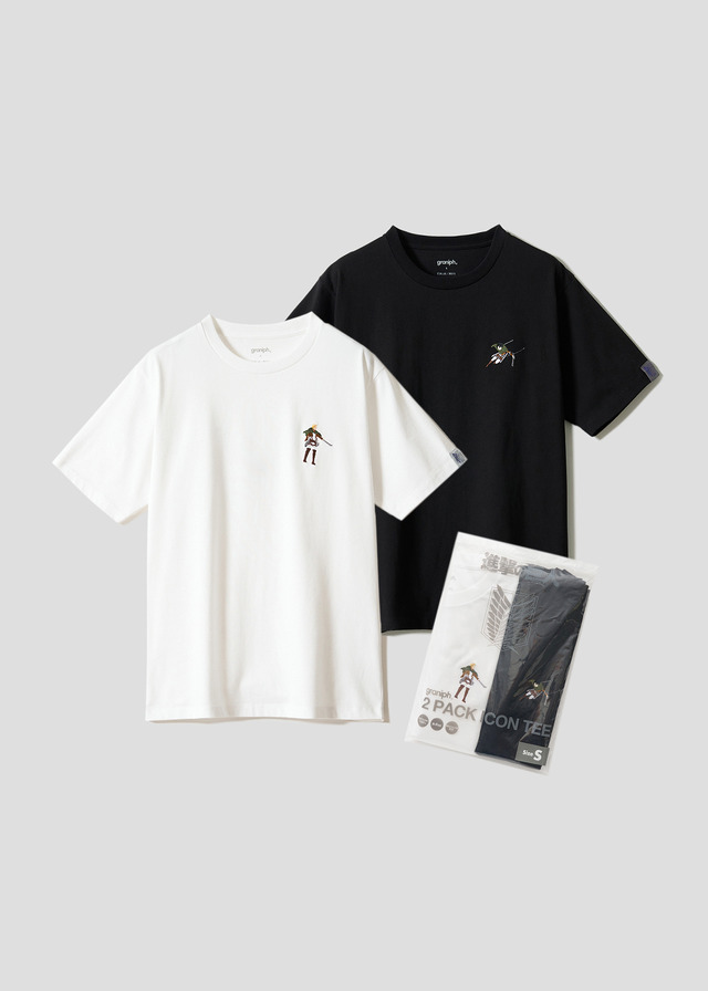 『進撃の巨人』×グラニフ　「心臓を捧げた者たち｜2パックアイコンTシャツ」