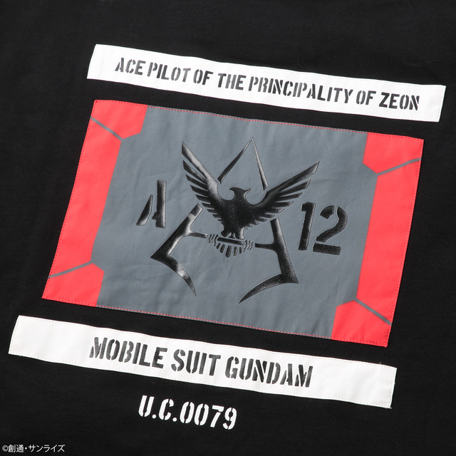 STRICT-G.ARMS『機動戦士ガンダム』Tシャツ シャア・アズナブル パーソナルマーク                   （ブラック）