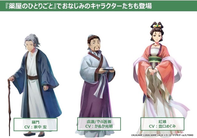 ゲーム『薬屋のひとりごと～偽りの皇弟～』キャラクター