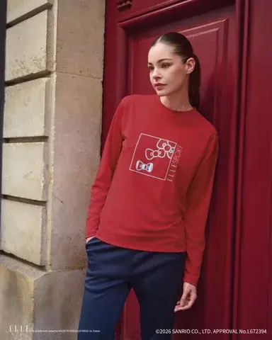 ハローキティ×ELLE SPORT プリントロンT / ハローキティ×ELLE SPORT ストレートパンツ