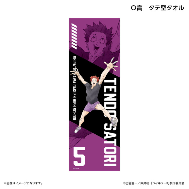 くじラック「アニメ『ハイキュー!!』～ブロックレン!!～」　O賞：タテ型タオル（天童 覚）