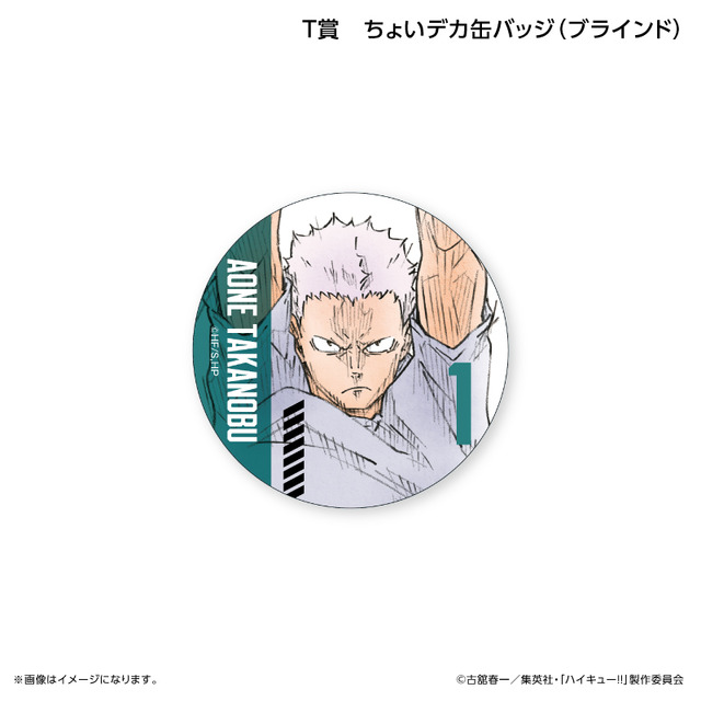 くじラック「アニメ『ハイキュー!!』～ブロックレン!!～」　T賞：ちょいデカ缶バッジ（ランダム全8種）