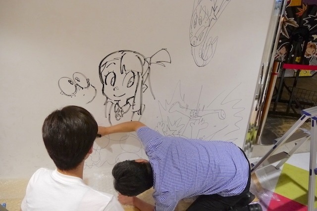 今石洋之、すしおら、TRIGGERのアニメーターたちが渋谷パルコを惜しんで壁面ペイントを実施