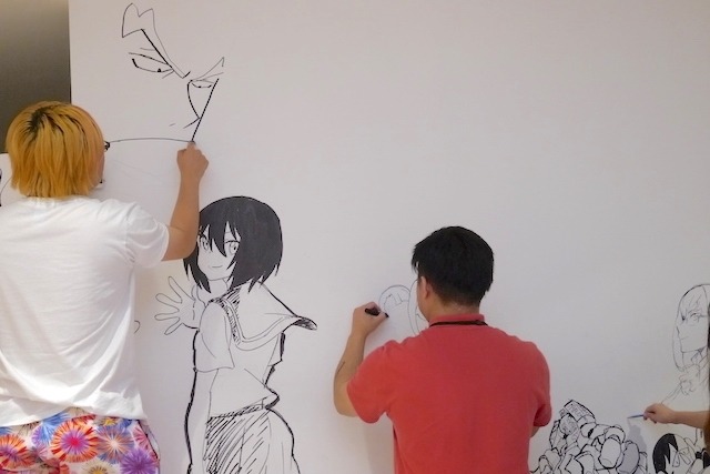 今石洋之、すしおら、TRIGGERのアニメーターたちが渋谷パルコを惜しんで壁面ペイントを実施