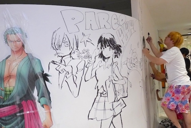 今石洋之、すしおら、TRIGGERのアニメーターたちが渋谷パルコを惜しんで壁面ペイントを実施