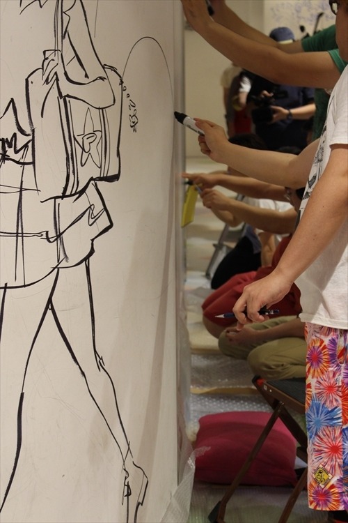 今石洋之、すしおら、TRIGGERのアニメーターたちが渋谷パルコを惜しんで壁面ペイントを実施