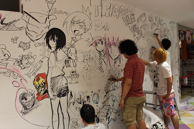 今石洋之、すしおら、TRIGGERのアニメーターたちが渋谷パルコを惜しんで壁面ペイントを実施