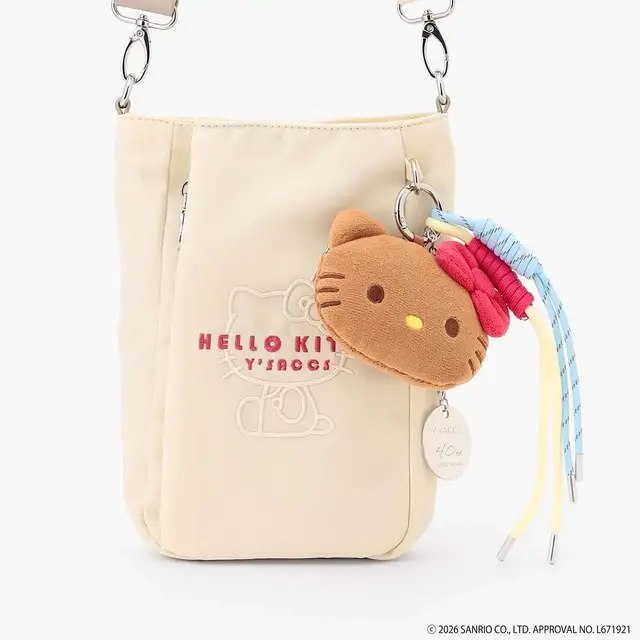 ハローキティ フェイスポーチ付きポシェット