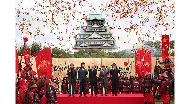 「戦国・ザ・リアル at 大坂城」の記者発表セレモニー