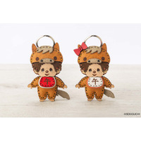 [2026年 午（うま）年]　新年のお祝いにふさわしい モンチッチ干支（午）レザーキーホルダーの登場です