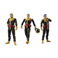 『機動戦士ガンダム』より、ジオン公国軍「黒い三連星」の「ガイア」「オルテガ」「マッシュ」がフィギュアで登場。