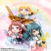 『学園アイドルマスター』より、「花海咲季」「月村手毬」「藤田ことね」の3人がディフォルメフィギュアで登場。