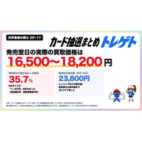 ワンピカード『世界最強の戦士』BOX買取価格は1.6～1.8万円！発売日翌日価格の予想的中は35.7%！トレゲト(@cardchusen_com)が公開
