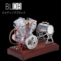 9ccの45度Vツインを、組み立て済みで始動へ。BLDB、木製ベース付き実動エンジン「CISON FG-VT9」を発売