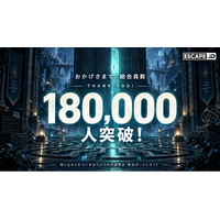 日本最大級の謎解き・脱出ゲームの統合プラットフォーム「ESCAPE.ID」で、ユーザー登録者数180,000人を突破！