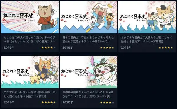アニメ ねこねこ日本史 第1シリーズの動画を無料視聴できる配信サイト アニメ アニメ Vod比較