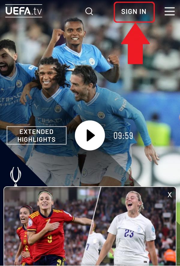UEFA.TV 登録方法